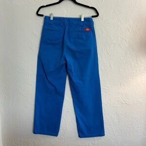 Dickies Worker Crop Roll Hem Pants Women's Sz 26 Blue Straight Leg Utility